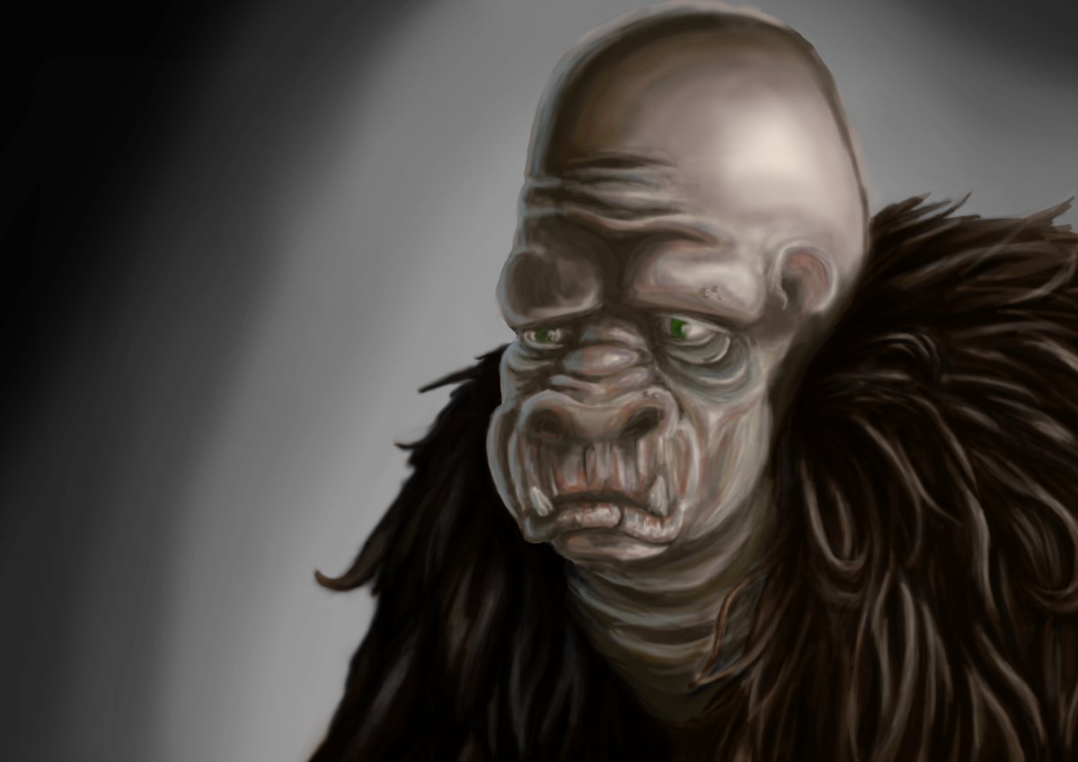 Gorilla character repaint with stylized coloring