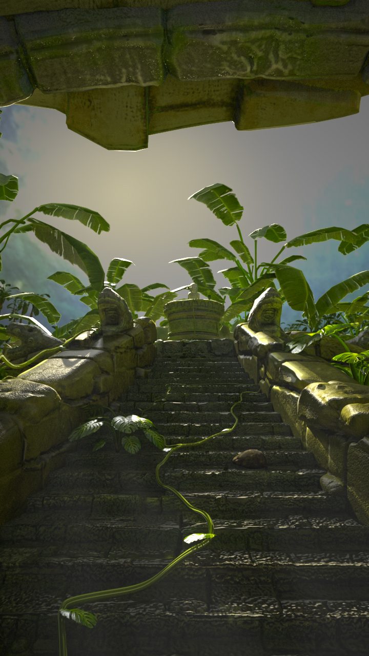 3D object render with studio lighting setup