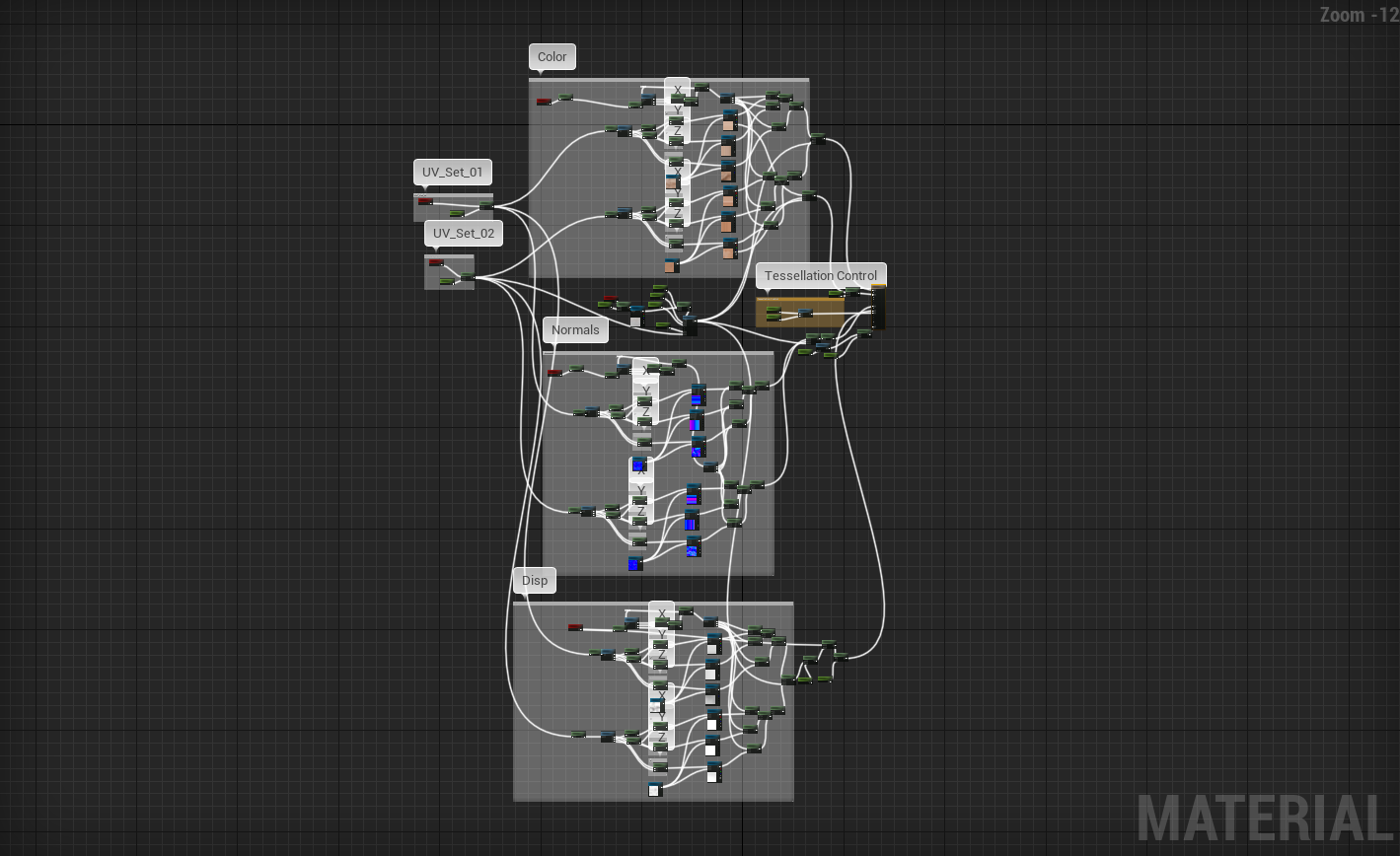 Unreal Engine triplanar texture mapping demo